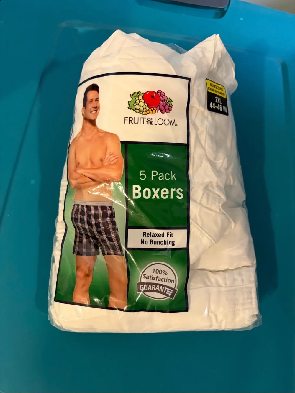 Fruit of the Loom Men’s White Boxers 5-Pack – Relaxed Fit